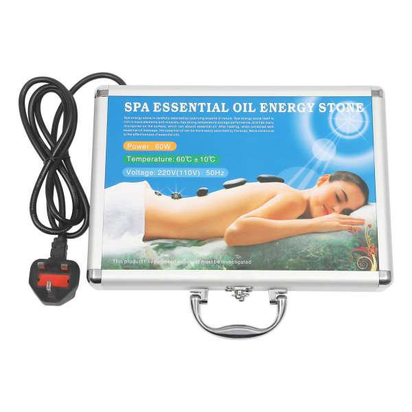 18 Hot Stones for Massage Massage Set with Warmer Massaging Rocks Portable Heating Box for Spa Warming Therapy Massage