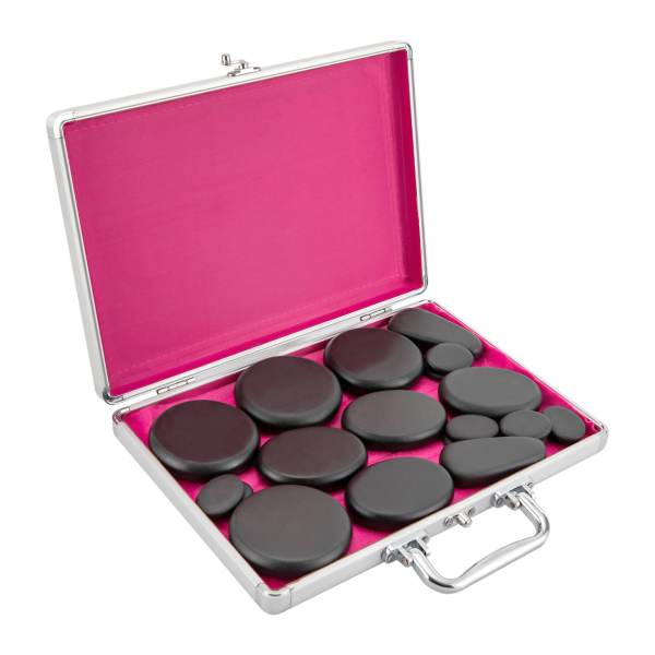 18 Hot Stones for Massage Massage Set with Warmer Massaging Rocks Portable Heating Box for Spa Warming Therapy Massage