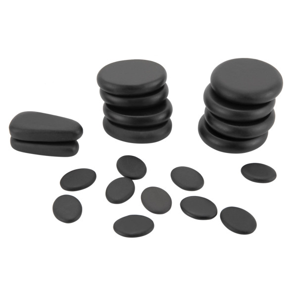 18 Hot Stones for Massage Massage Set with Warmer Massaging Rocks Portable Heating Box for Spa Warming Therapy Massage