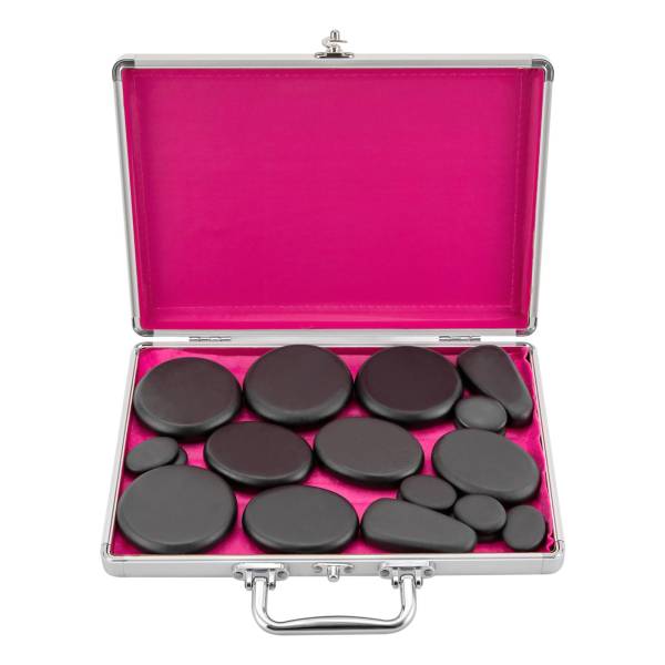 18 Hot Stones for Massage Massage Set with Warmer Massaging Rocks Portable Heating Box for Spa Warming Therapy Massage
