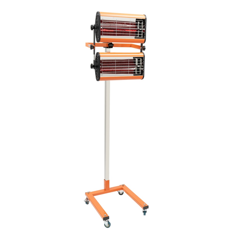 Infrared Paint Curing Lamp - 2 x 2000W Infrared Heating Lamp with Stand ...