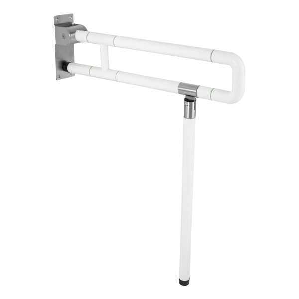 23.6 Inch Handicap Grab Bars Grab Bars for Bathroom Foldable Stainless Toilet Grab Bar with Textured Grip Medical Flip-Up Toilet Safety Rails
