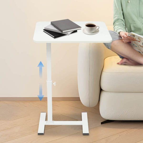 Bedside Table, Adjustable Hospital & Home Use Bed Table,  Rolling Laptop Table