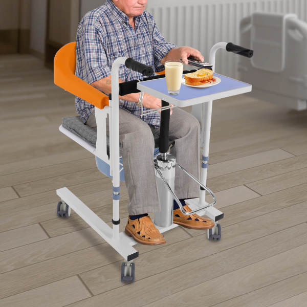 Hydraulic Patient Lift Wheelchair, Patient Lift Transfer Chair, Transfer Nursing Chair, Load-bearing Capacity: 100kg, for the Elderly, Disabilities