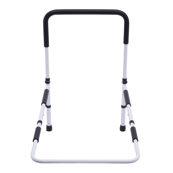 Bed support rail, Adjustable safety handrail to prevent falls, Adjustable width: 84-94cm, White