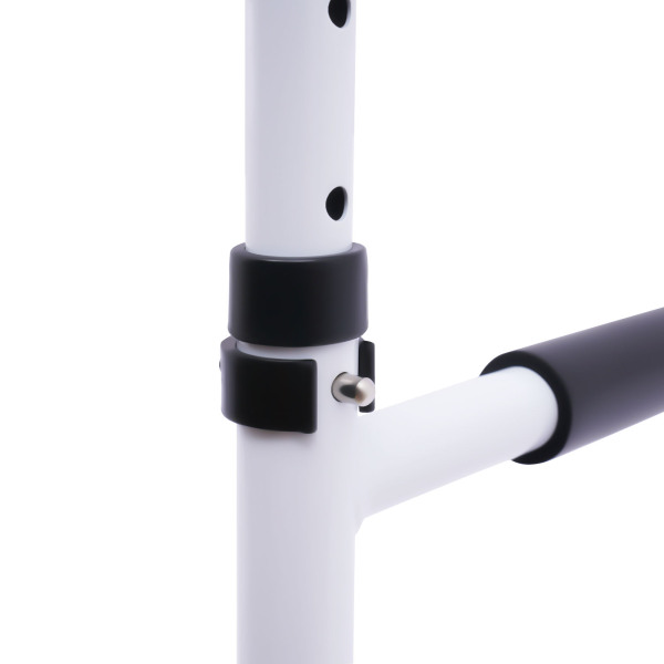 Bed support rail, Adjustable safety handrail to prevent falls, Adjustable width: 84-94cm, White