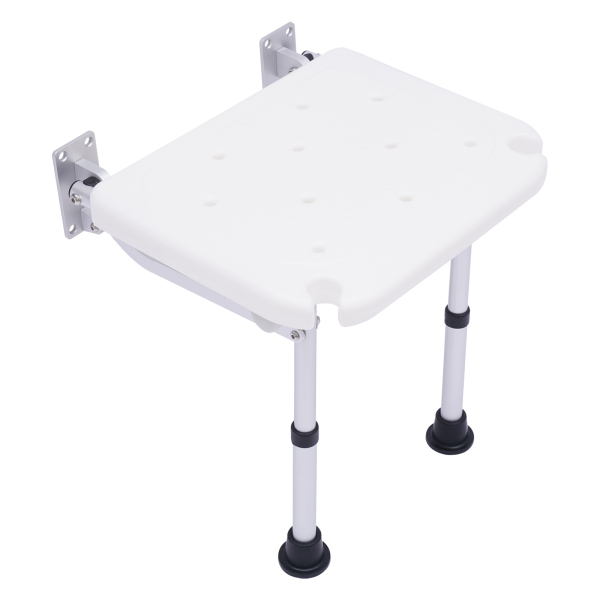 Folding Shower Seat, Wall-mounted Shower Chair, Folding Shower Seat With Support Legs, For Elderly, Pregnant Women