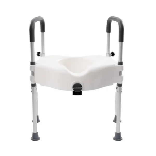 Toilet Seat Raiser Safety Frames for Elder with Armrests Elevator 110mm 150Kg Weight Capacity Toilet Arm Toilet Booster Toilet Seat 3-in-1 Function