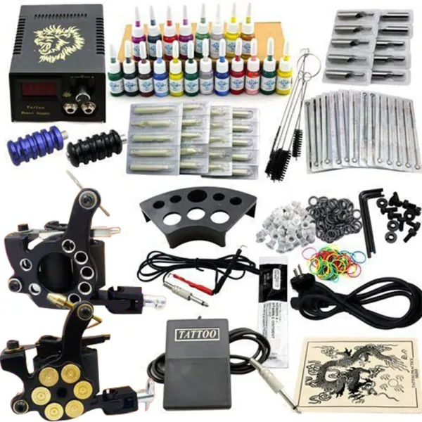 Tattoo Gun Kit for Beginners Professional Complete Tatoo Kit 2 Machine Gun 50 Needles 20 Inks Power Supply Tattoo Machine Kit (Type B) Tattoo Gun Kit for Beginners Professional Complete Tatoo Kit 2 Machine Gun 50 Needles 20 Inks Power Supply Tattoo Machine Kit (Type B)