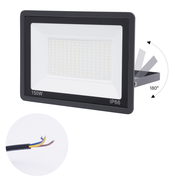 2 Pack 150W LED Flood Light Outdoor12000LM Super Bright Outdoor Security Lights IP66 Waterproof 6200K Daylight White Floodlight for Yard