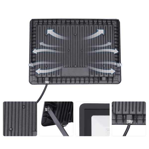 2 Pack 150W LED Flood Light Outdoor12000LM Super Bright Outdoor Security Lights IP66 Waterproof 6200K Daylight White Floodlight for Yard