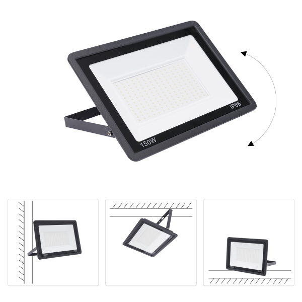 2 Pack 150W LED Flood Light Outdoor12000LM Super Bright Outdoor Security Lights IP66 Waterproof 6200K Daylight White Floodlight for Yard