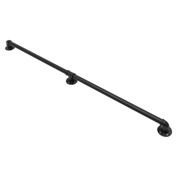 Handrail Stairs Metal Railing Indoor Outdoor Wall Balustrade Non-Slip Industrial Galvanized Iron Pipe Wall-Mounted Stair 5 FT