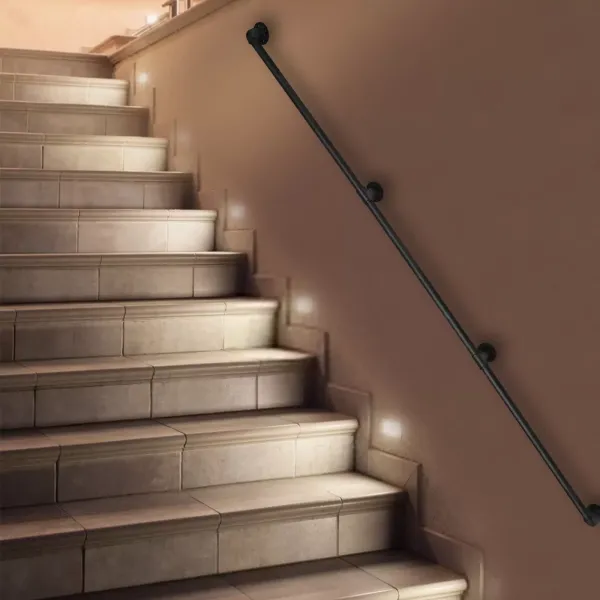 Pipe Handrail, Metal Sturdy Load-Bearing Capacity (12 Feet, 3 Section)