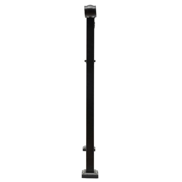 Handrails for Outdoor Steps Fits 1 to 3 Steps,Metal Stair Railing Handrail 3 Feet Grab Bars Black