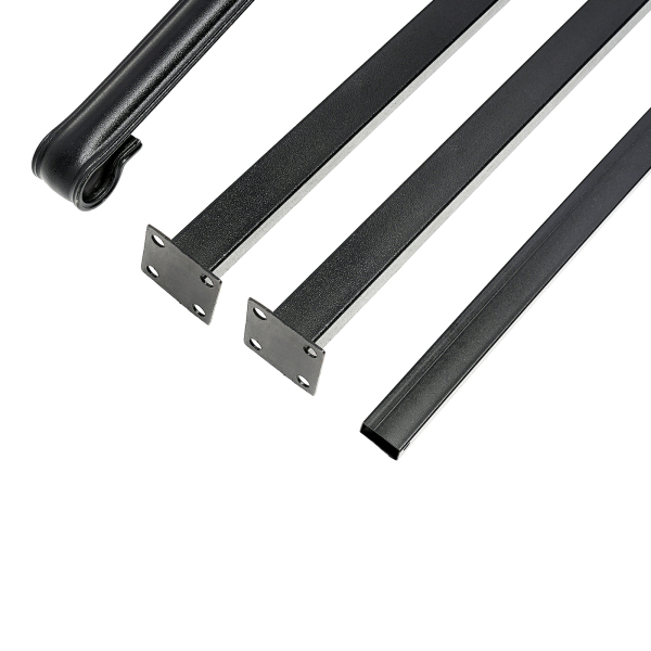 Handrails for Outdoor Steps Fits 1 to 3 Steps,Metal Stair Railing Handrail 3 Feet Grab Bars Black