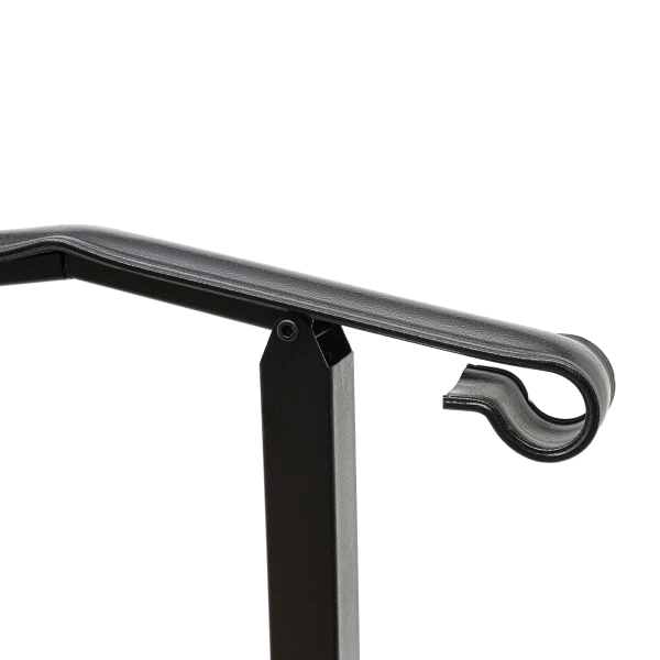 Handrails for Outdoor Steps Fits 1 to 3 Steps,Metal Stair Railing Handrail 3 Feet Grab Bars Black