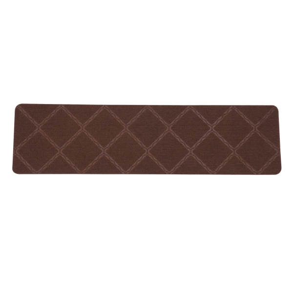 Stair Treads Carpet Non-Slip Indoor 15 PCS Stair Treads Rugs Modern Stair Runners for Kids Dogs, 8" X 30", Diamond Coffee