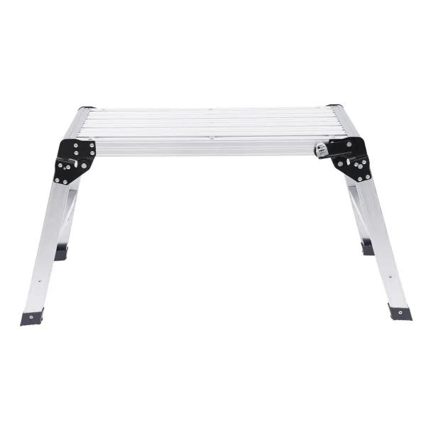 Aluminium Alloy Platform Drywall Step Up Folding Work Bench Stool Ladder 330lbs Heavy Duty