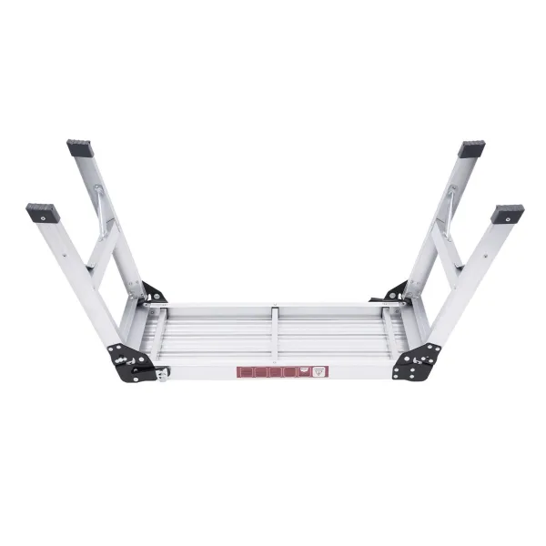 Aluminium Alloy Platform Drywall Step Up Folding Work Bench Stool Ladder 330lbs Heavy Duty