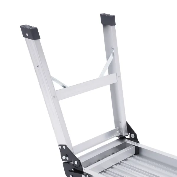 Aluminium Alloy Platform Drywall Step Up Folding Work Bench Stool Ladder 330lbs Heavy Duty