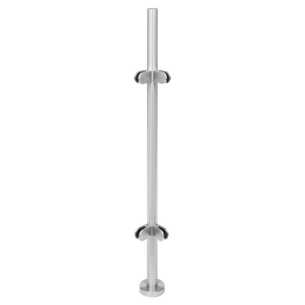 110cm Railing Post, 316 Stainless Steel Railing Fence Pole, Corner Post Stainless Steel Pole, Guardrail, for Balcony, Swimming Pool, Attic