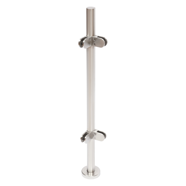 90cm 304 Stainless Steel Balustrade Posts with Glass Clamps and Rubbers,Railing Fence Pole Handrail