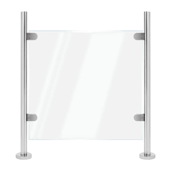 90cm Glass Balustrade Balusters Handrail 304 Stainless Steel Balustrade Posts Flower Landing Baluster with Glass Clamps