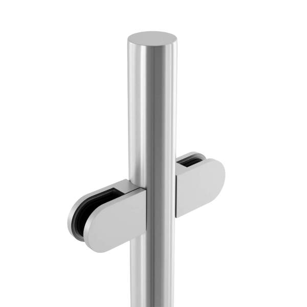 Railing Post 110cm, 304 Stainless Steel Railing Fence Pole, Mid Post Stainless Steel Pole, Guardrail with Silicone Pads