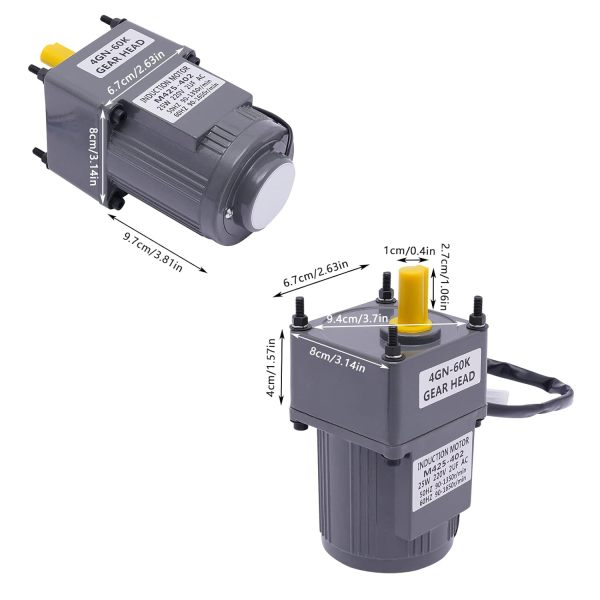25 W Gear Speed Motor Ac Gear Motor Electric Motor Adjustable Ac 220 V 60 K Used In Packaging Machine Tools Transportation Equipment