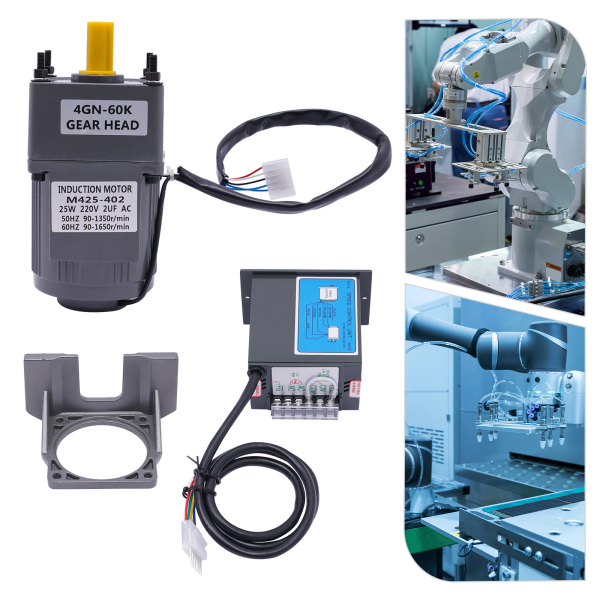 25 W Gear Speed Motor Ac Gear Motor Electric Motor Adjustable Ac 220 V 60 K Used In Packaging Machine Tools Transportation Equipment