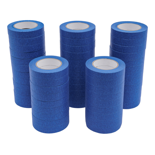 34/54 Rolls 2.4cmx55m Blue Tape Decorators Artist Tape Sharp Lines for Painting