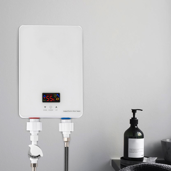 Mini Kitchen Instant Water Heater 6000W Shower Tankless Water Heater 230V Mini Low Pressure Undersink Electric Instant Water Heater