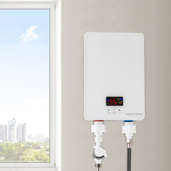 Mini Kitchen Instant Water Heater 6000W Shower Tankless Water Heater 230V Mini Low Pressure Undersink Electric Instant Water Heater