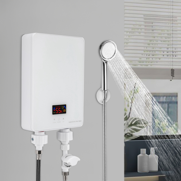 Mini Kitchen Instant Water Heater 6000W Shower Tankless Water Heater 230V Mini Low Pressure Undersink Electric Instant Water Heater
