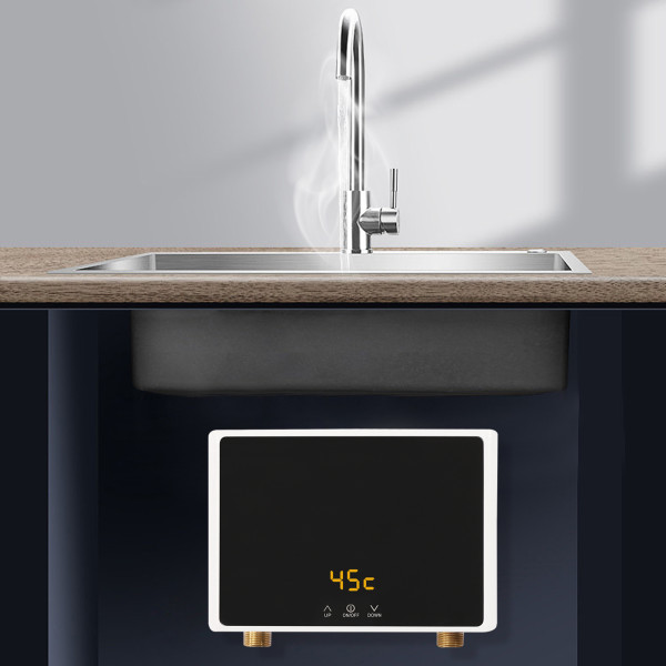 5500W Instant Tankless Hot Water Heater with LCD Display Mini Electric Water Heater for Sink  for Kitchen Bathroom Washing