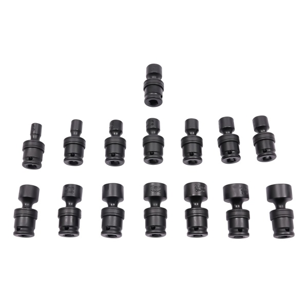 8-22mm Universal Joint Socket Set, 15-Piece 3/8" Socket Set, Swivel Socket Set