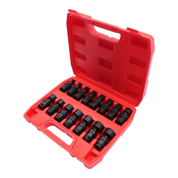 8-22mm Universal Joint Socket Set, 15-Piece 3/8" Socket Set, Swivel Socket Set