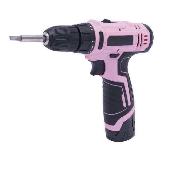 Cordless Drill Driver 12V, Electric Screwdriver with 25 Torque, 3/8" Chuck, 2 Speed, Power Drill with LED Light, 1 Battery Included, Ideal for Home DIY Project