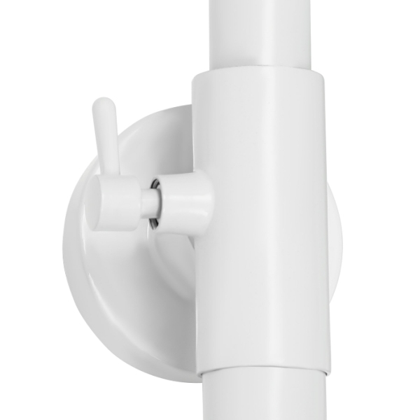 Four-speed hot and cold rain shower set, four water outlets, adjustable in height, white