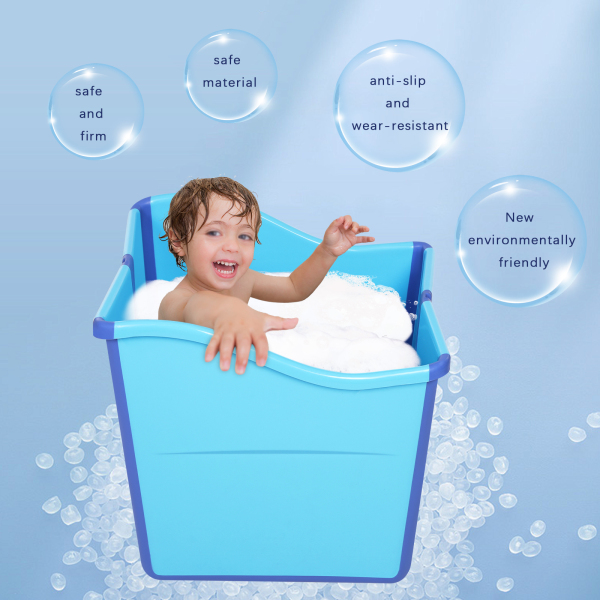 Foldable Bathtub, Collapsible Children's Bathtub, Portable Bathtub for Children