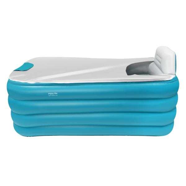 PVC Inflatable Bathtub Free Standing Portable Foldable 4-Tier Adult Spa Bath Tub