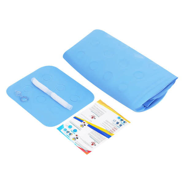 Blue Foldable Inflatable Bathtub, Portable Bath Tub, Massage Bubble Bottom Tub - PVC Material, for Adults & Kids