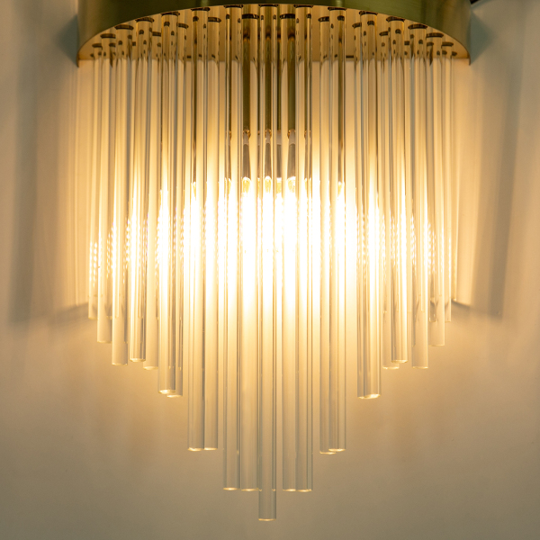 Crystal Wall Lamp C Gold - Bulb Not Included for kitchen, hallway, living room, bedroom