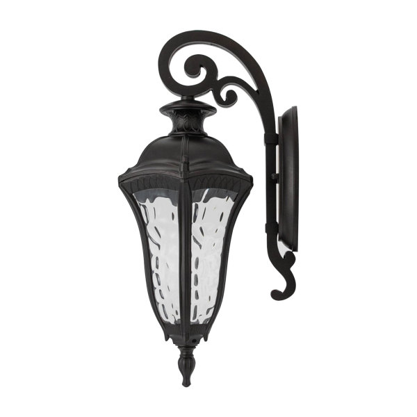 Outdoor Wall Lights Aluminum Black Wall Lantern Porch Light for Entryway Doorway, Coffee, Clear