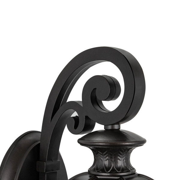 Outdoor Wall Lights Aluminum Black Wall Lantern Porch Light for Entryway Doorway, Coffee, Clear