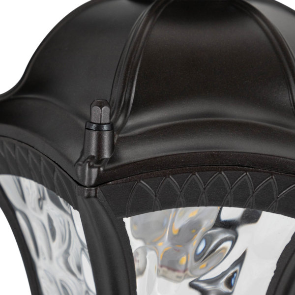 Outdoor Wall Lights Aluminum Black Wall Lantern Porch Light for Entryway Doorway, Coffee, Clear