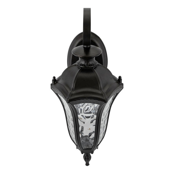 Outdoor Wall Lights Aluminum Black Wall Lantern Porch Light for Entryway Doorway, Coffee, Clear