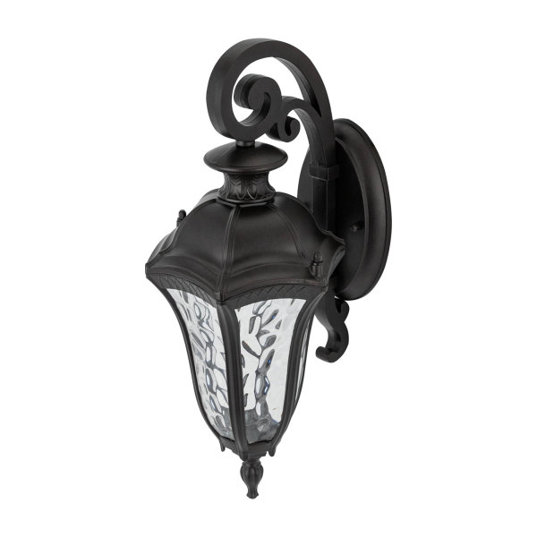 Outdoor Wall Lights Aluminum Black Wall Lantern Porch Light for Entryway Doorway, Coffee, Clear