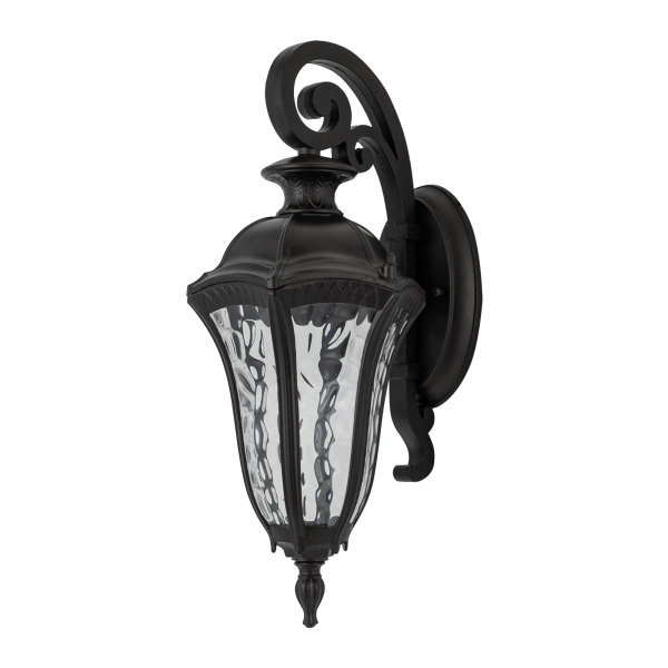 Outdoor Wall Lights Aluminum Black Wall Lantern Porch Light for Entryway Doorway, Coffee, Clear